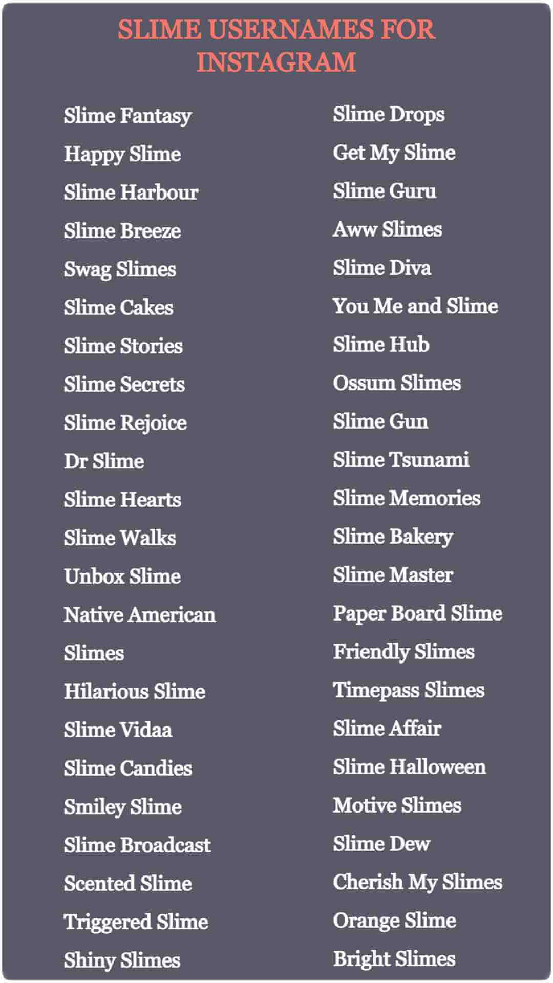 slime usernames for instagram