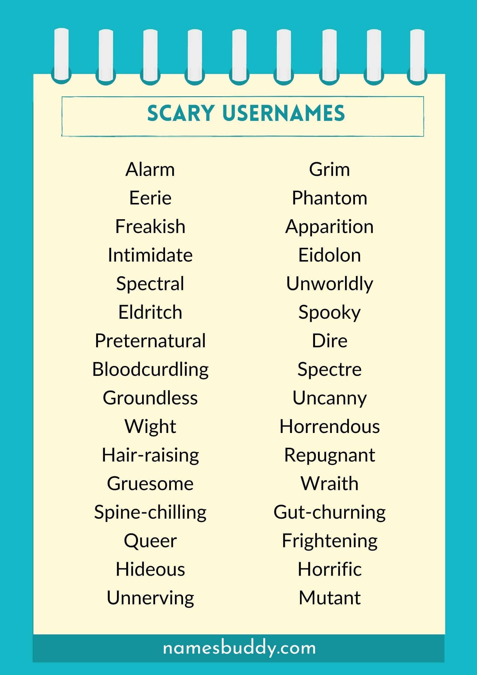 scary usernames