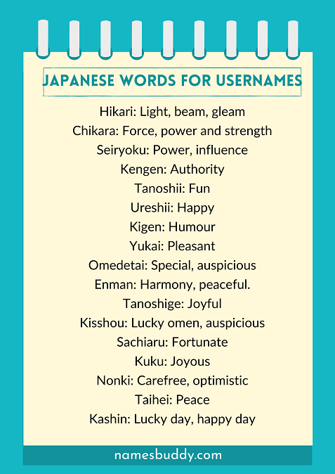 210 Aesthetic Cute And Cool Japanese Words For Usernames