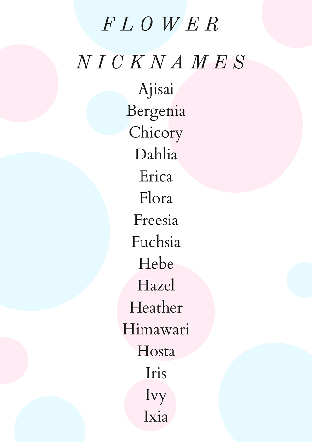 flower nicknames