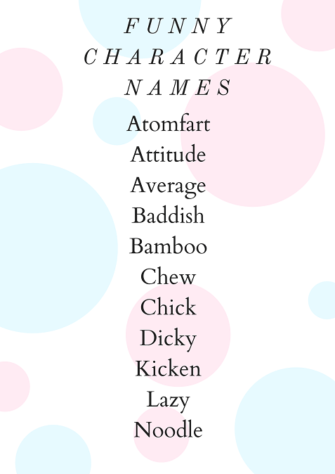 175 Creative Funny Character Names List - NamesBuddy