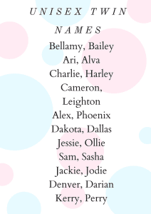 100 Cool Unisex Twin Names Collection - NamesBuddy