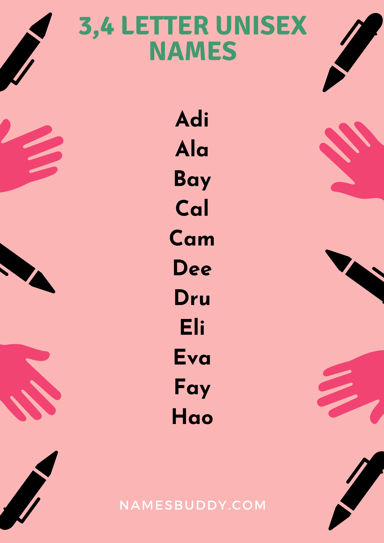 3 And 4 Letter Unisex Names For Your Little One