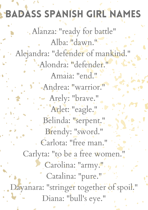62 Badass Spanish Girl Names Meanings NamesBuddy