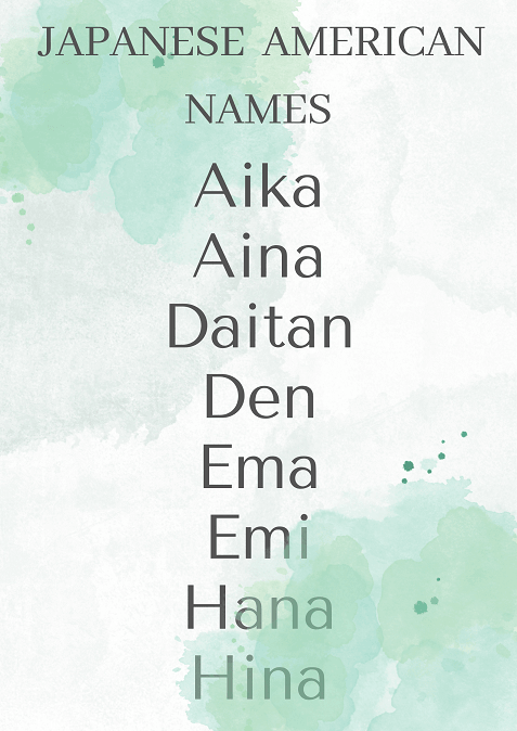 Japanese American names