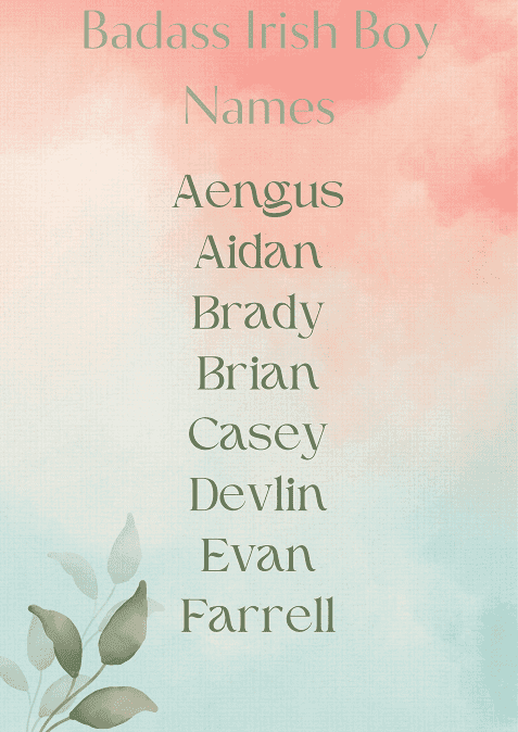 Badass Irish boy names