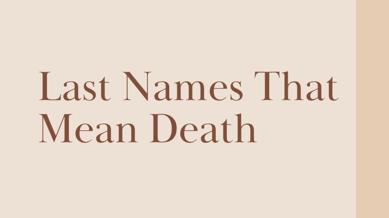20 Last Names That Mean Death – NamesBuddy