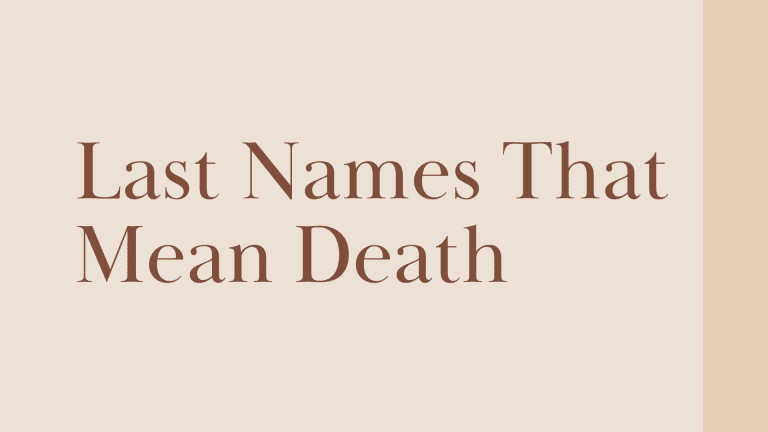 last names that mean death