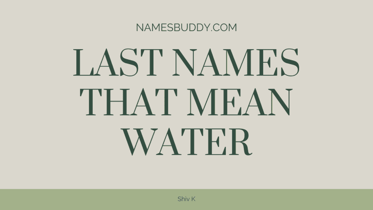 last names that mean water