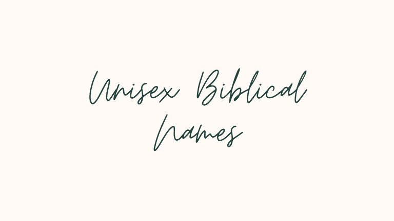 unisex Biblical names