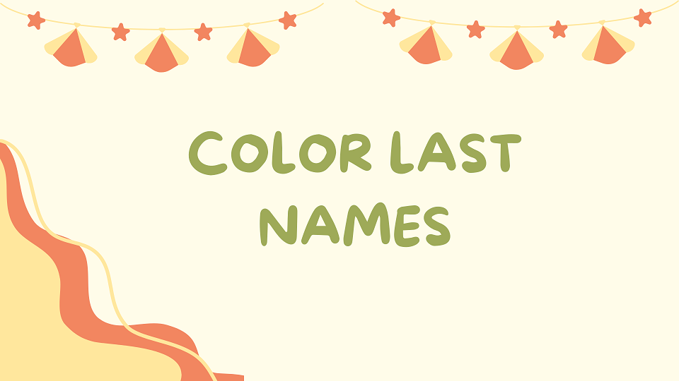 Color Last Names