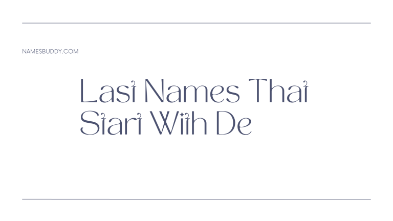 38 Last Names That Start With De – NamesBuddy