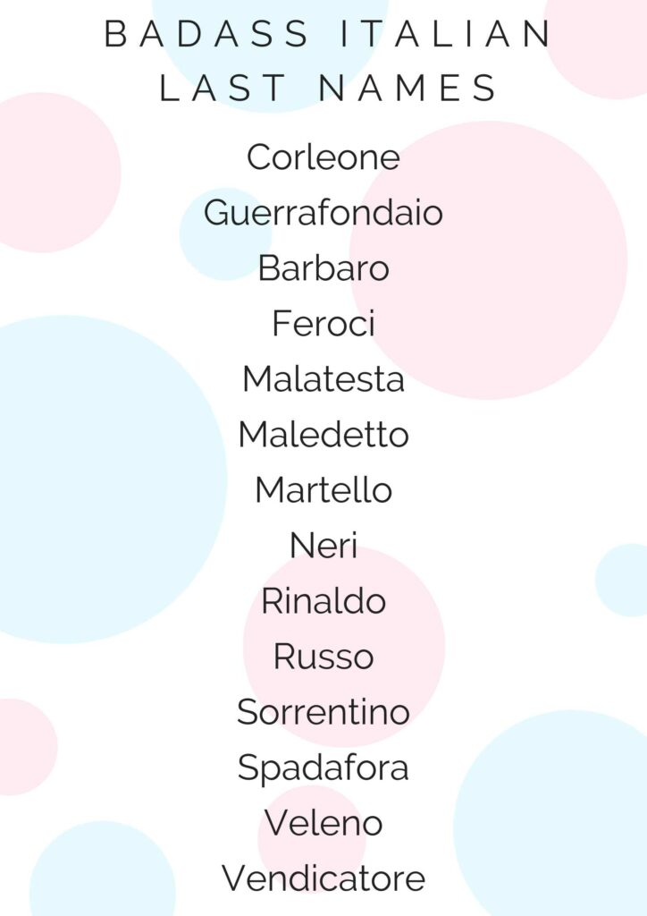 badass Italian last names