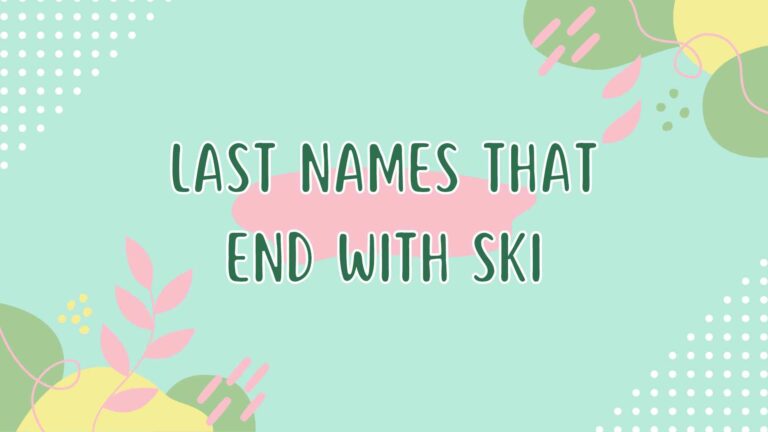 last names that end with ski