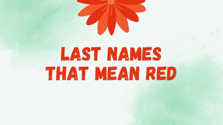 Last names that mean red