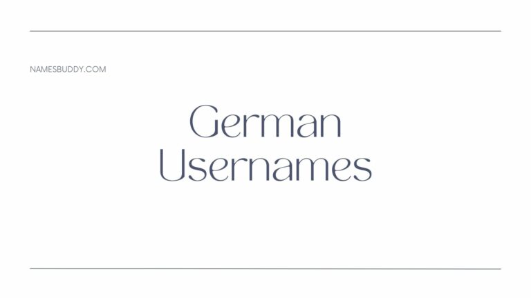 440+ Cool And Creative German Usernames 2024
