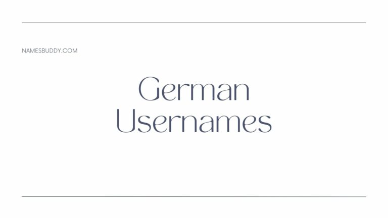 German usernames