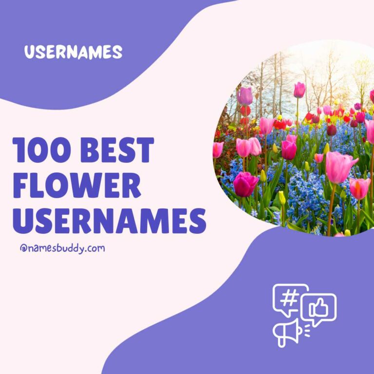 100 Best Flower Usernames List - NamesBuddy
