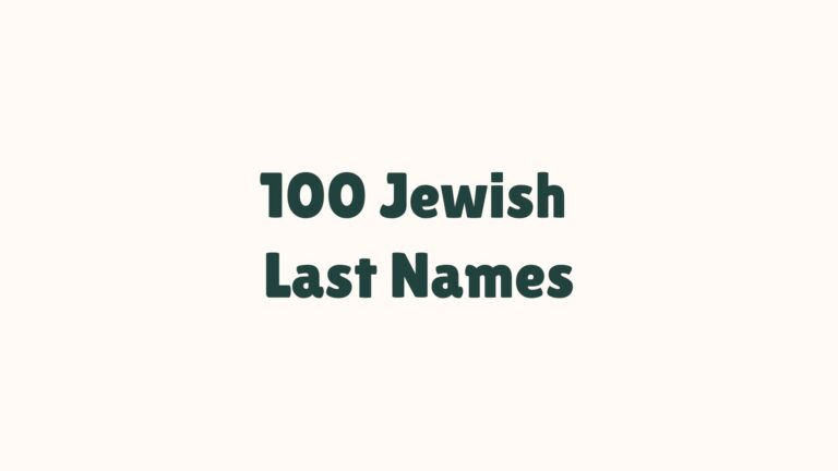 90 Cool Jewish Last Names