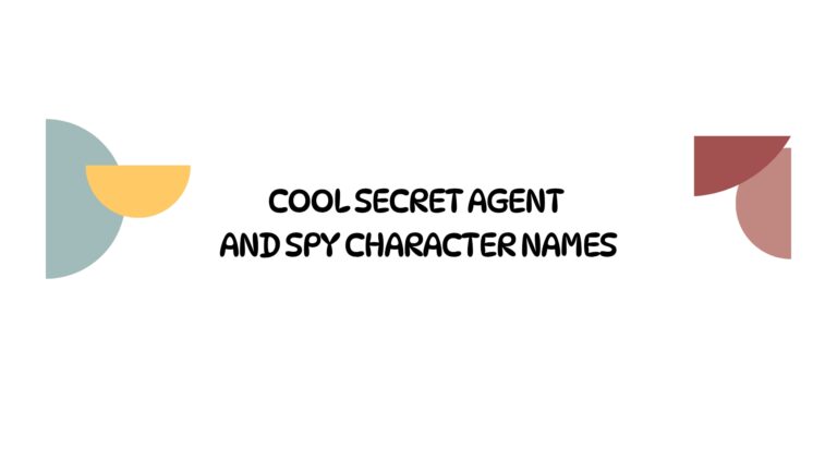 100 Cool Secret Agent And Spy Character Names