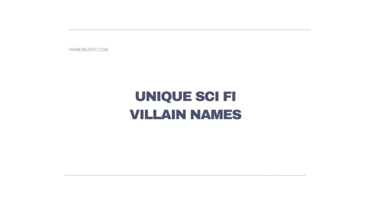100 Unique Sci Fi Villain Names