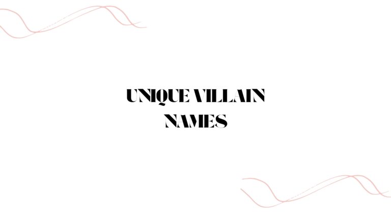 100 Unique Villain Names