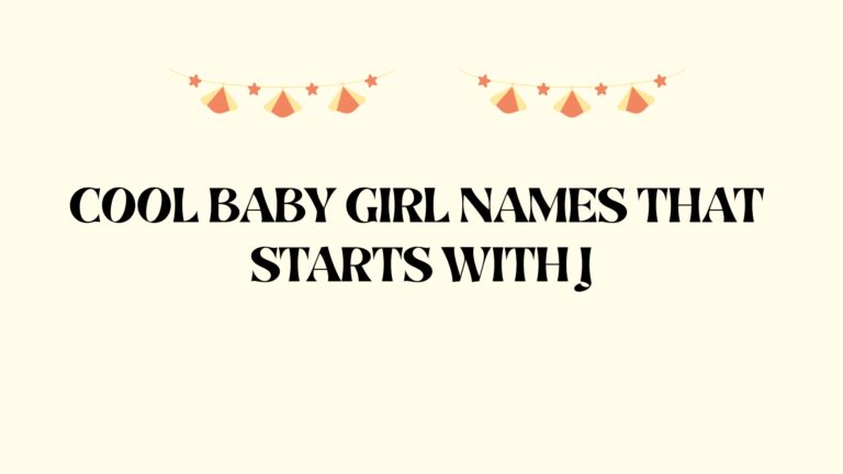 100 Cool Baby Girl Names That Start With J
