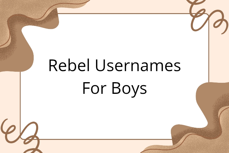 100 Rebel Usernames For Boys