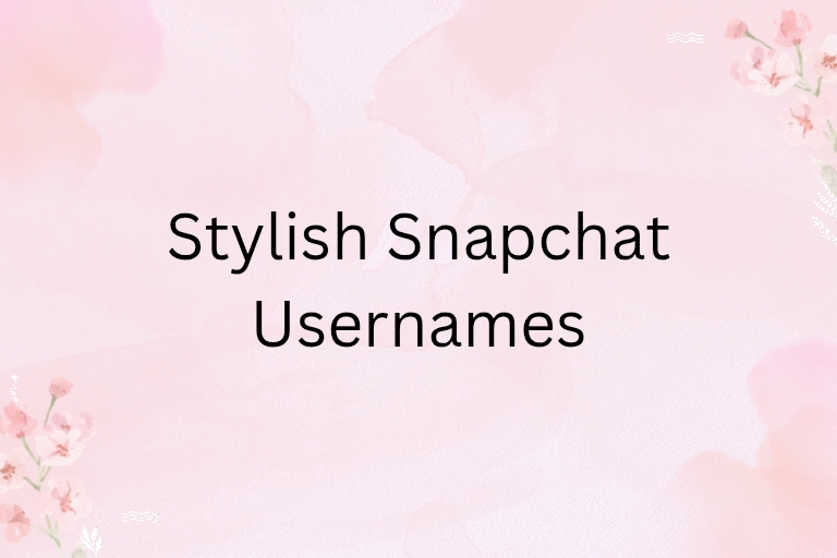 100 Stylish Snapchat Usernames