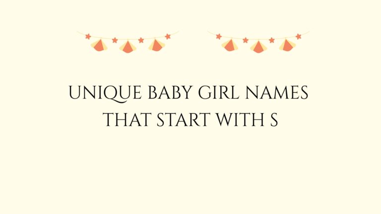 100 Unique Baby Girl Names That Start With S