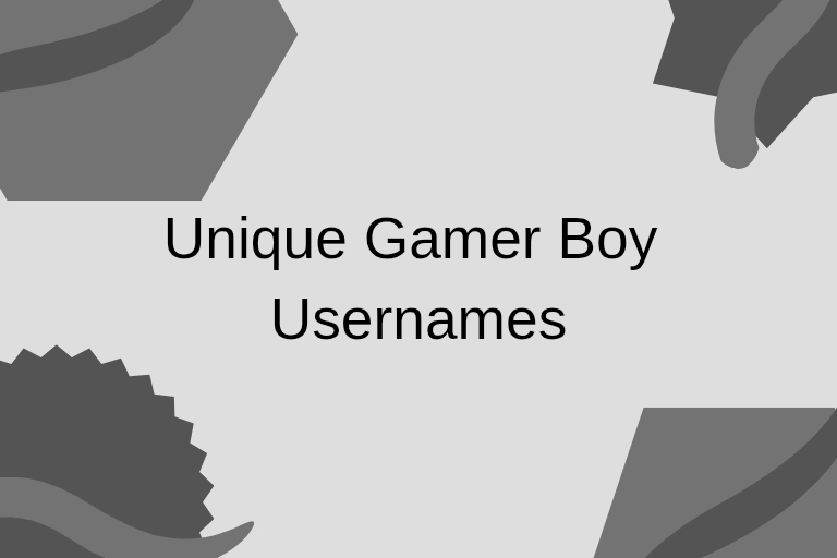 100 Unique Gamer Boy Usernames