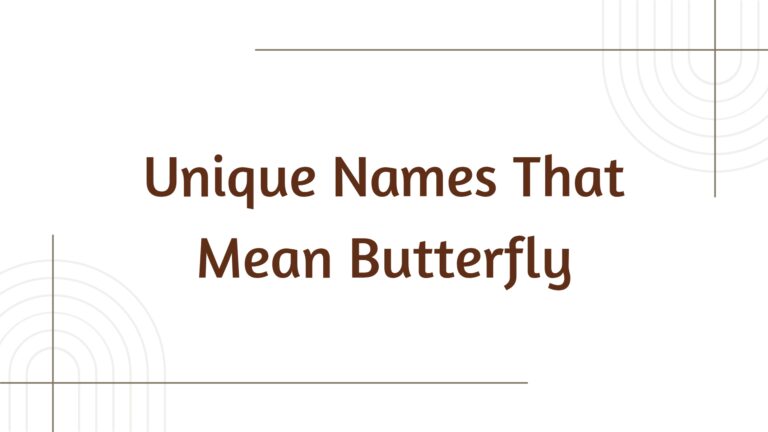 100 Unique Names That Mean Butterfly