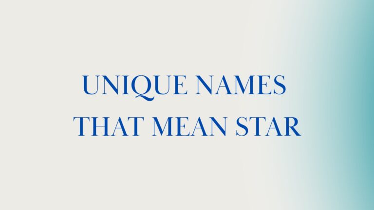 100 Unique Names That Mean Star