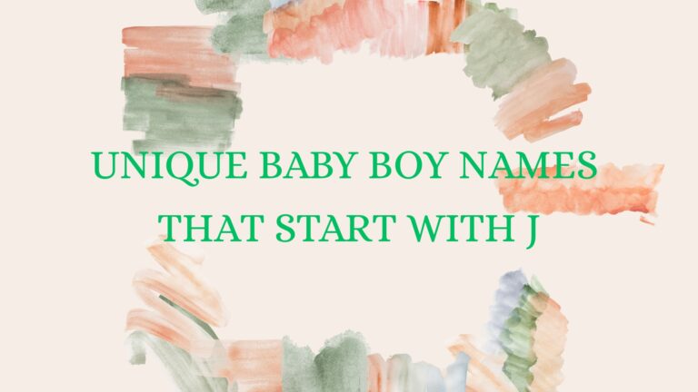 100 Unique Baby Boy Names That Start With J