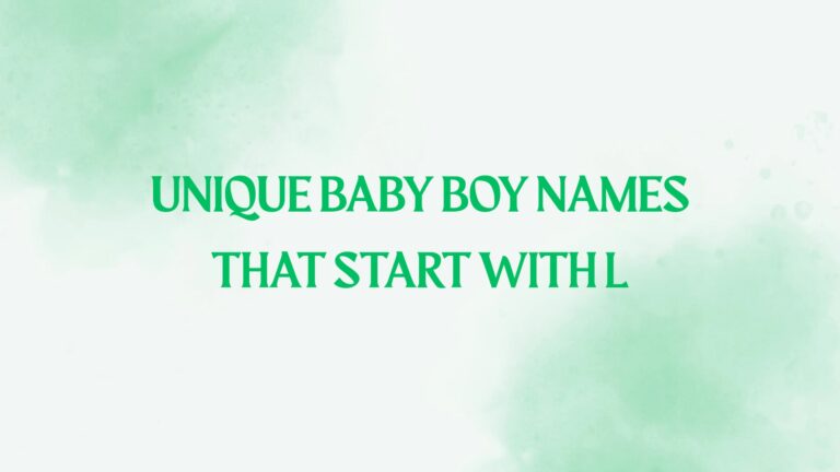 100 Unique Baby Boy Names That Start With L