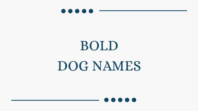 100 Bold Dog Names