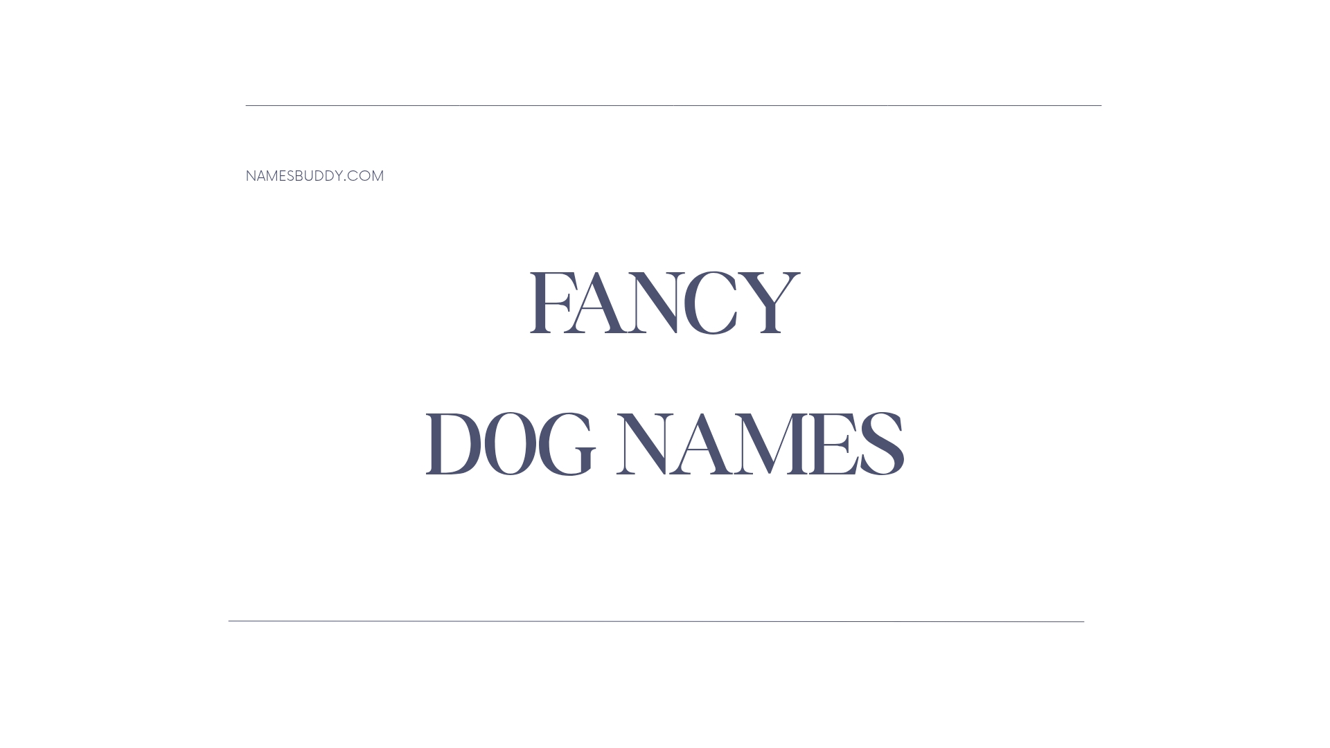 100 Fancy Dog Names