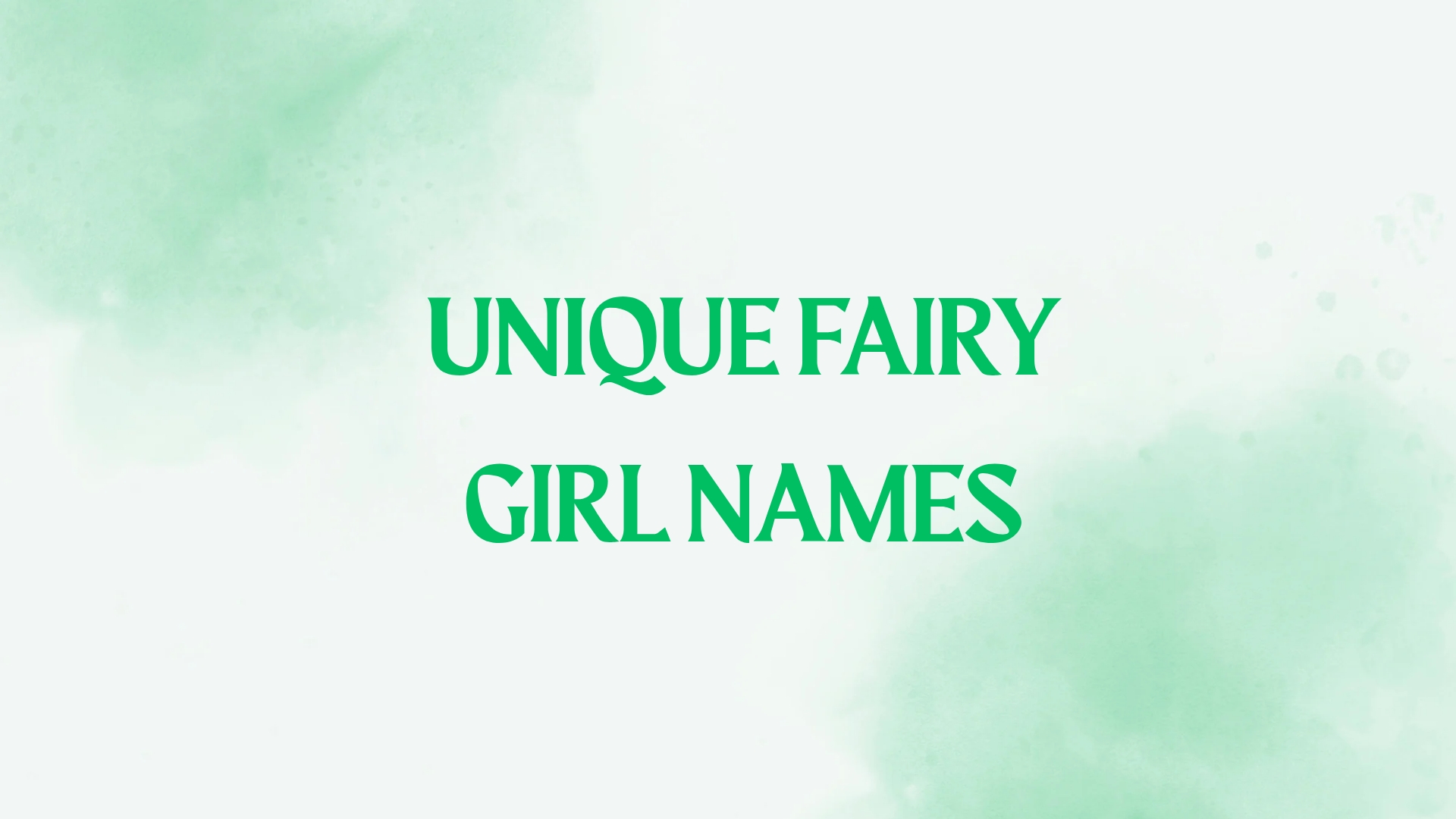 100 Unique Fairy Girl Names