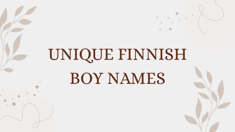 100 Unique Finnish Boy Names