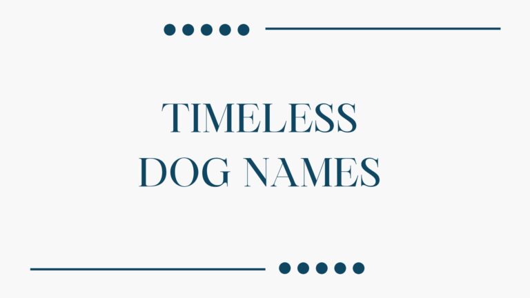 100 Timeless Dog Names