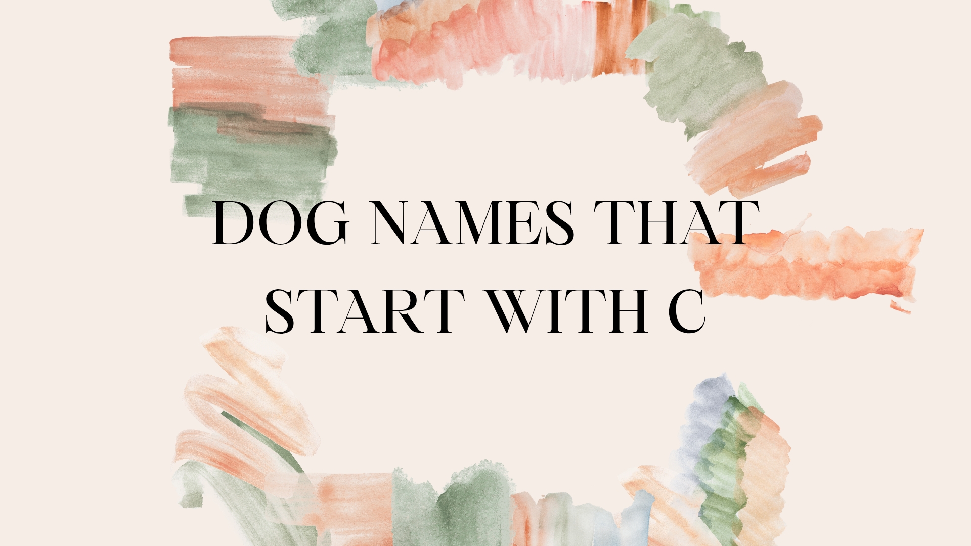 100 Unique Dog Names That Start With C