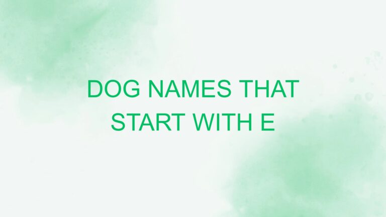 100 Trendy Dog Names That Start With E