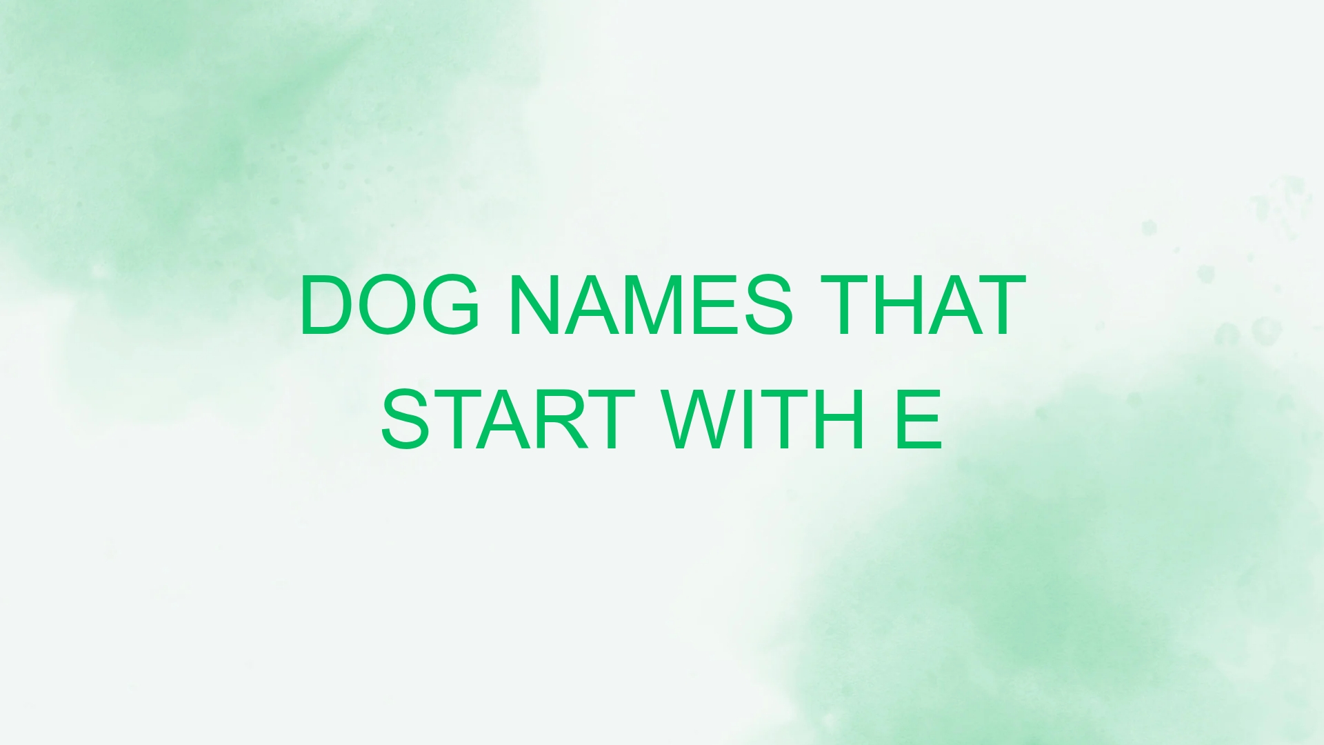 100 Trendy Dog Names That Start With E