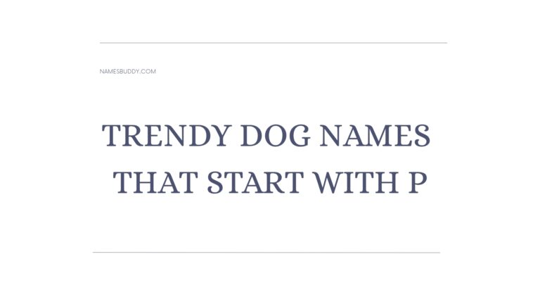 100 Trendy Dog Names That Start With P